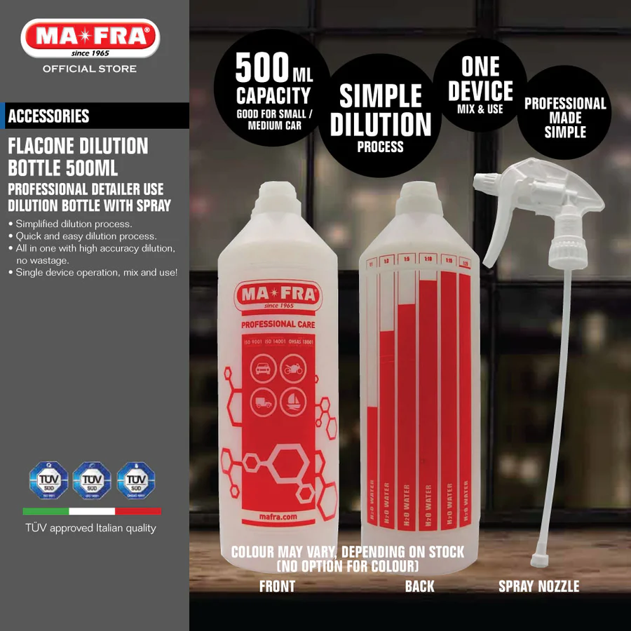 mafra flacone professional detailer dilution bottle 500ml